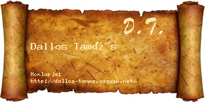 Dallos Tamás névjegykártya