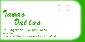 tamas dallos business card